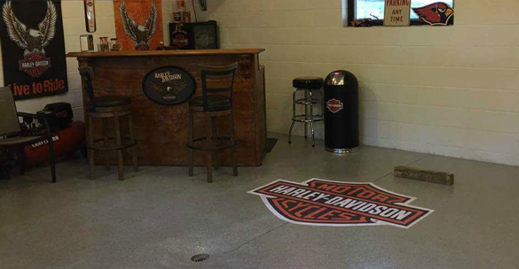 Garage Epoxy With Logo Garage Epoxy With Logo